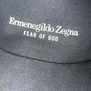 Fear Of God X Ermenegildo Zegna Baseball Hat In Cotton Men Black One Size